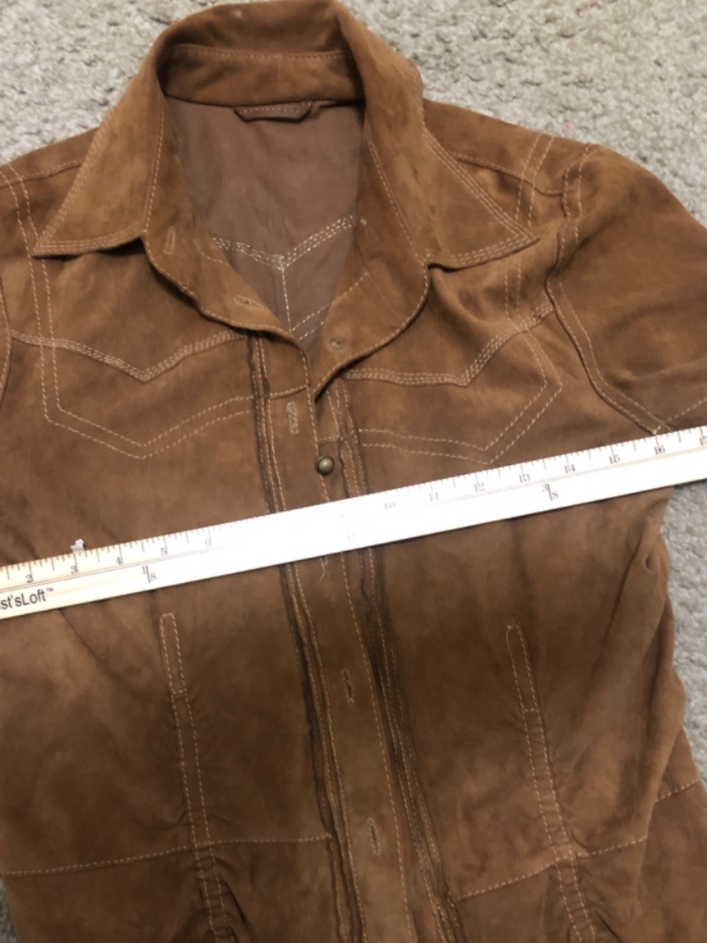 VIOLA G Vintage Leather Shirt/Jacket Size M - Picture 9 of 10